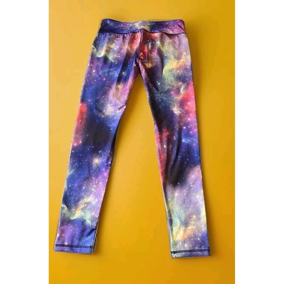 Women’s Active Wear Leggings Size Large Galaxy Pattern Ankle Length - Picture 4 of 4